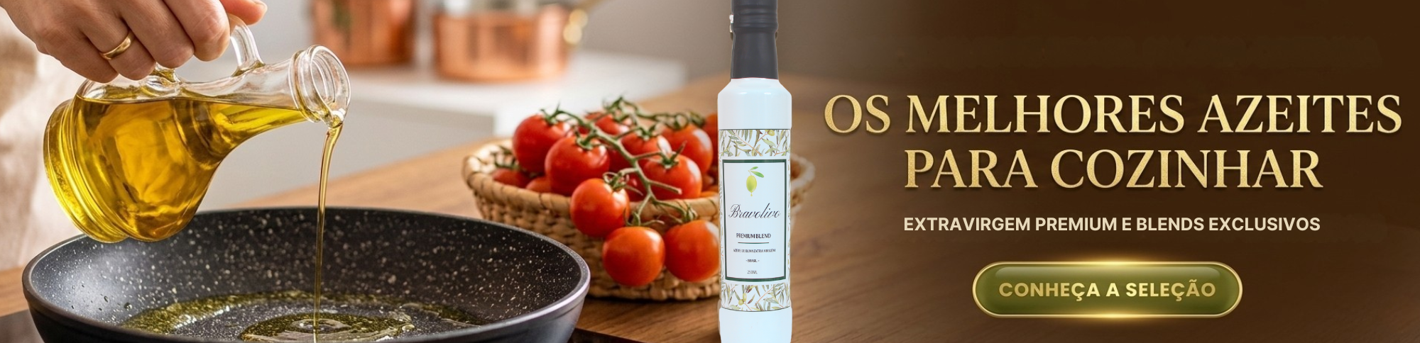 Selecionamos azeites excelentes para usar na cozinha, ideais para refogar, preparar molhos, carnes e legumes.