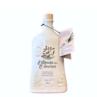 Azeite de Oliva Extra Virgem Estância das Oliveiras Blend Exclusivo Cerâmica 700ml