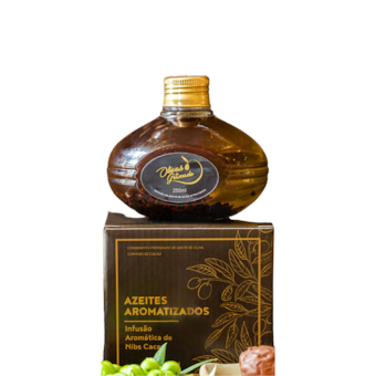 Azeite de Oliva Extra Virgem Olivas de Gramado com Nibs de Cacau 255ml Azeite de Oliva Extra Virgem Olivas de Gramado com Nibs de Cacau 255ml