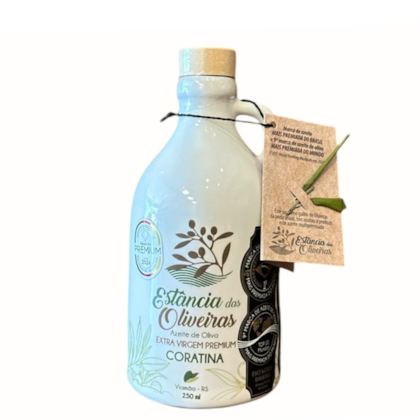 Azeite de Oliva Extravirgem Estância das Oliveiras Coratina Cerâmica 250ml