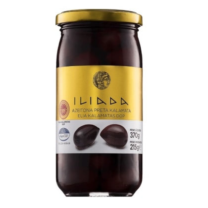 Iliada Azeitonas Pretas Kalamata com Caroço 370g/215g
