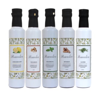 Kit Azeites Condimentados Bravolivo 5 x 250ml Kit Azeites Condimentados Bravolivo 5 x 250ml