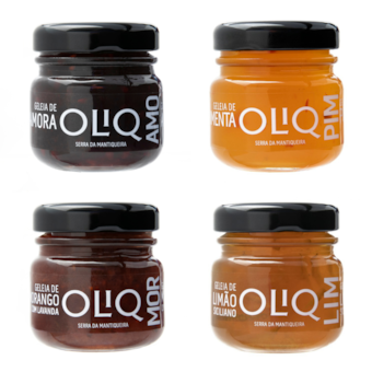 Kit Mini Geléias Oliq 4 x 45g Kit Mini Geléias Oliq 4 x 45g