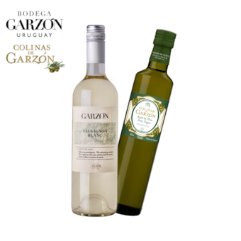 Kit Vinho Branco Garzón Sauvignon Blanc 750ml+ Azeite Colinas de Garzón Bivarietal 500ml Kit Vinho Branco Garzón Sauvignon Blanc 750ml+ Azeite Colinas de Garzón Bivarietal 500ml
