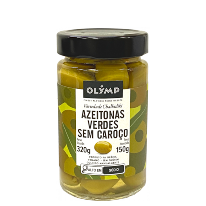 Olymp Azeitonas Verdes Chalkidiki sem Caroço 320g/150g