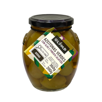 Olymp Azeitonas Verdes com Alho e Jalapeño 200g Olymp Azeitonas Verdes com Alho e Jalapeño 200g