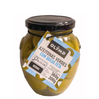 Olymp Azeitonas Verdes com Queijo Feta 200g