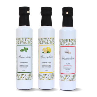 Trio Azeites Condimentados Bravolivo 3 x 250ml Trio Azeites Condimentados Bravolivo 3 x 250ml