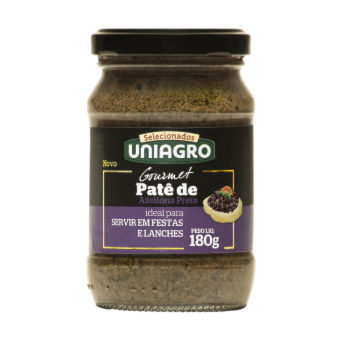 Uniagro Pate De Azeitona Preta 180G Uniagro Pate De Azeitona Preta 180G